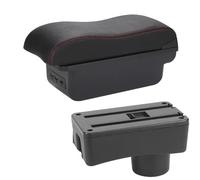 HDSNWG Boîte De Rangement D'accoudoir De Console Centrale pour Aygo X, Accessoires De Modification De Pièces Intérieures De Voiture(B1 Black Red 3USB)