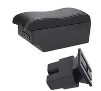 HDSNWG Boîte De Rangement D'accoudoir De Voiture, Boîte De Rangement en Cuir À Surface Incurvée, Installation Simple pour NV200 Evalia(A3 Black White 7USB)