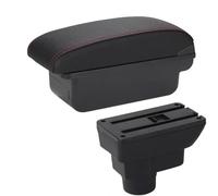 HDSNWG Boîte de rangement multifonction pour console centrale d'accessoires d'intérieur de voiture pour Corsa D (C1 noir rouge sans USB)