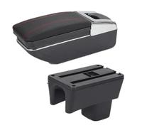 HDSNWG Boîte De Rangement Multifonctionnelle pour Accessoires D'intérieur De Voiture, Console Centrale, Boîte D'accoudoir pour Swift 2005 - 2023(C Black Red No USB)