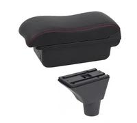HDSNWG Boîte De Rangement Multifonctionnelle pour Accessoires D'intérieur De Voiture, Console Centrale, Boîte D'accoudoir pour Ibiza(A-Black Red Line)