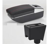 HDSNWG Boîte De Rangement Multifonctionnelle pour Console Centrale D'accessoires D'intérieur De Voiture, Boîte D'accoudoir pour Almera G15(C Black Red No USB)