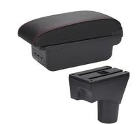 HDSNWG Boîte de rangement pour accoudoir de voiture - Accessoires de voiture pour mars - Pour Micra K13 - Sunny 2010-2022 (B1 noir rouge 3 USB)