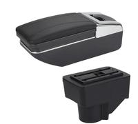 HDSNWG Boîte De Rangement pour Console Centrale, Accessoires D'intérieur De Voiture, Boîte De Rangement pour Accoudoir Multifonction pour Fiesta MK7 2009 - 2017(C2 Black Line No USB)
