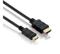 HDSupply 4K 30hz 4:4:4 High Speed mini HDMI Kabel zu HDMI Kabel 5,00m, mit Ethernet (HEAC|ARC), vergoldete Anschlüsse, HDMI 1.4 (4K 30Hz, 1080p 60Hz), Ferrit Filter, 10,2 GB/s, schwarz