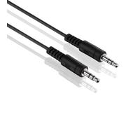 HDSupply AC010-001 Câble de connexion audio stéréo 3,5 mm mâle à 3,5 mm mâle, design ultra mince, 0,10 m, noir