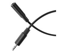HDSupply Câble d'extension auxiliaire, 2,50m de câble jack d'extension, 3 pôles stéréo jack 3,5 mm audio, câble audio pour casque, barre de son, TV, voiture, radio, noir