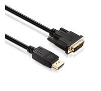 HDSupply DC045-010 Cable de conexión DisplayPort / DVI (conector DisplayPort - conector DVI de enlace único), contactos dorados, 1,00 m, negro