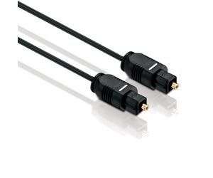HDSupply TC010-020 Câble Audio Toslink S/PDIF, Fibre Optique, Plug-Plug, Ø 2,2 mm, 2,00 m, Noir