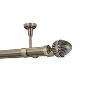 HDTL 25/19mm Kit de tringle a rideau Metal Fixation au Plafond Laiton Antique 200 cm Rode