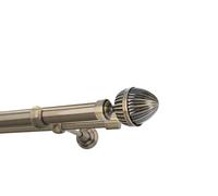 HDTL 25/19mm Kit de tringle a rideau Metal Fixation murale Laiton Antique 200 cm Rode