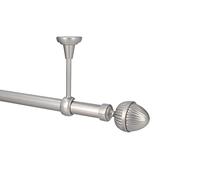 HDTL 25mm Kit de tringle a rideau Metal Fixation au Plafond Gris Mat 120 cm Rode