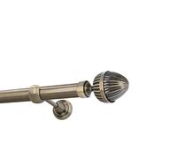 HDTL 25mm Kit de tringle a rideau Metal Fixation murale Laiton Antique 320 cm Rode