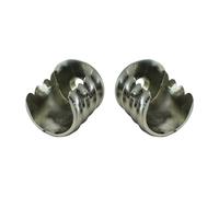 HDTL Accessoires pour Tringles à Rideaux Ø 19mm Acier Inoxydable Ø 19mm Support Naissance (L+R)