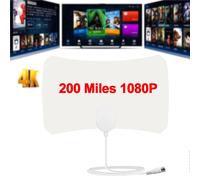 HDTV HD intérieur 200 Mile gamme Skylink blanc sans amplificateur antenne Durable 1080P Portable en plastique Mini TV numérique