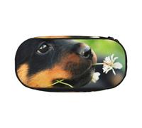 HDTVTV Animal Animal Mignon Chien Chiot Rottweiler Trousse à Crayons, étui à stylos, Sac à Crayons Portable avec Fermeture éclair, Trousse à cosmétiques