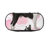 HDTVTV Boston Terrier Trousse à Crayons, étui à stylos, Sac à Crayons Portable avec Fermeture éclair, Trousse à cosmétiques