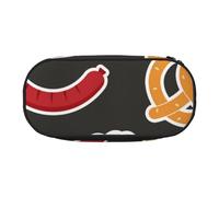 HDTVTV Bretzel et bière Trousse à Crayons, étui à stylos, Sac à Crayons Portable avec Fermeture éclair, Trousse à cosmétiques