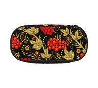 HDTVTV Canneberge Traditionnelle Russe Trousse à Crayons, étui à stylos, Sac à Crayons Portable avec Fermeture éclair, Trousse à cosmétiques