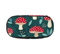 HDTVTV Champignons Rouges Trousse à Crayons, étui à stylos, Sac à Crayons Portable avec Fermeture éclair, Trousse à cosmétiques