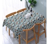HDTVTV Chiens Teckel Bleu, Nappe, imperméable, Anti-poussière, Infroissable, pour Table - 137 X 183 cm