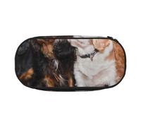 HDTVTV Chiots Cavalier King Charles Spaniel d'automne Trousse à Crayons, étui à stylos, Sac à Crayons Portable avec Fermeture éclair, Trousse à cosmétiques