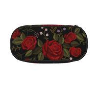 HDTVTV Fleurs Roses Westernch Trousse à Crayons, étui à stylos, Sac à Crayons Portable avec Fermeture éclair, Trousse à cosmétiques