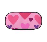 HDTVTV Forme d'amour Rose Trousse à Crayons, étui à stylos, Sac à Crayons Portable avec Fermeture éclair, Trousse à cosmétiques