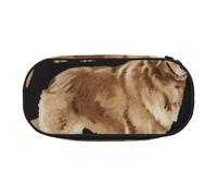HDTVTV Golden Retrievers Trousse à Crayons, étui à stylos, Sac à Crayons Portable avec Fermeture éclair, Trousse à cosmétiques