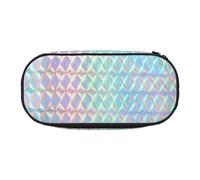 HDTVTV Hologramme de Couleur Arc-en-Ciel coloré Holographique Trousse à Crayons, étui à stylos, Sac à Crayons Portable avec Fermeture éclair, Trousse à cosmétiques