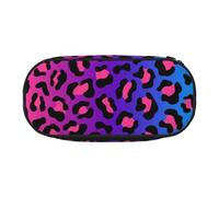HDTVTV Imprimé léopard dégradé de Couleurs néon Trousse à Crayons, étui à stylos, Sac à Crayons Portable avec Fermeture éclair, Trousse à cosmétiques
