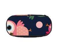 HDTVTV Joli Motif Hibou à Pois Trousse à Crayons, étui à stylos, Sac à Crayons Portable avec Fermeture éclair, Trousse à cosmétiques