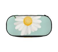 HDTVTV Marguerite Fleur luxuriante Floral Trousse à Crayons, étui à stylos, Sac à Crayons Portable avec Fermeture éclair, Trousse à cosmétiques