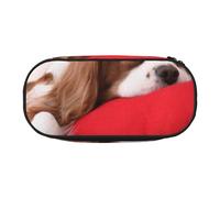 HDTVTV Modèle Cavalier King Charles Spaniel Trousse à Crayons, étui à stylos, Sac à Crayons Portable avec Fermeture éclair, Trousse à cosmétiques