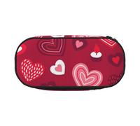 HDTVTV Motif de cœur d'amour pour la Saint-Valentin Trousse à Crayons, étui à stylos, Sac à Crayons Portable avec Fermeture éclair, Trousse à cosmétiques