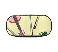 HDTVTV Note de Musique pour Violon Trousse à Crayons, étui à stylos, Sac à Crayons Portable avec Fermeture éclair, Trousse à cosmétiques