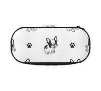 HDTVTV Patte de Bouledogue français Trousse à Crayons, étui à stylos, Sac à Crayons Portable avec Fermeture éclair, Trousse à cosmétiques