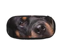 HDTVTV Rottweiler - Aimant, confiant et fidèle Trousse à Crayons, étui à stylos, Sac à Crayons Portable avec Fermeture éclair, Trousse à cosmétiques