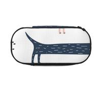HDTVTV Teckel Bleu Marine Mignon Trousse à Crayons, étui à stylos, Sac à Crayons Portable avec Fermeture éclair, Trousse à cosmétiques
