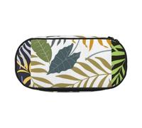 HDTVTV Trois Feuilles Tropicales Trousse à Crayons, étui à stylos, Sac à Crayons Portable avec Fermeture éclair, Trousse à cosmétiques