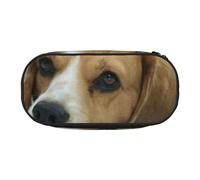 HDTVTV Un Mignon Chien Beagle est allongé sur Le Sol Trousse à Crayons, étui à stylos, Sac à Crayons Portable avec Fermeture éclair, Trousse à cosmétiques