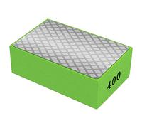 Hduacuge 1 Bloc de PonçAge à Main en Diamant avec Support en Mousse Bloc de PonçAge à Main pour Poncer le Polissage des Carreaux de Marbre en CéRamique (400)