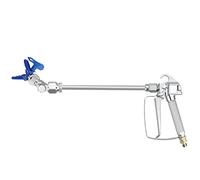 Hduacuge 1 Ensemble D'Accessoires pour Pulvérisateur de Peinture Murale Air 815 avec Adaptateur de Buse 517 et Tige D'Extension de 30 cm en Métal Argenté