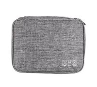Hduacuge 1 PCS Sac Numérique à Trois Couches Sac de Rangement pour Câble de Données Multifonctionnel Sac de Rangement pour Écouteurs d'alimentation Mobile Gris