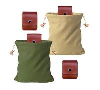 Hduacuge 2 Pc Portable Outdoor Fouraging Bag Fruit Picking Pouch Sac de Rangement Pliable pour RandonnéE Camping, Vert +