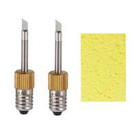 Hduacuge 2 Pièces Pointe de Fer à Souder avec Éponge Interface E10 Pointes de Soudage Pointe à Souder USB Ensemble D'Outils de Soudage Type K