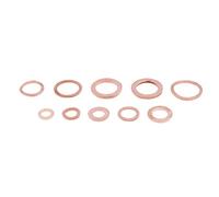 Hduacuge 200 PièCes Rondelle en Cuivre Joint éCrou Boulon Ensemble Plat Joint Torique Solide Joint Assortiment Kit Voiture Moteur Joint Bouchon