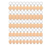 Hduacuge 50 Pinces Porte-CléS en Bois Blanc Porte-CléS en Bois Sculpté en Bois Blanc Inachevé Porte-CléS en Bois éTiquette pour Bricolage Cadeau Artisanat B