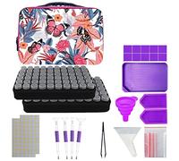 Hduacuge BoîTe de Rangement pour Peinture au 120 Emplacements Accessoires et Outils d'art du pour BoîTe de Rangement pour Kit de Peinture au 5D