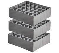 Hduacuge Boîtes de Rangement 24 Alvéoles Boîtes Pliables pour Chaussettes et Petits Accessoires pour Les Chaussettes